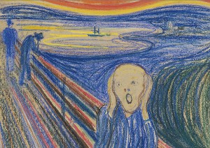 Фрагмент от „Викът” на Едвард Мунк, продаден за 119.2 млн. USD в Ню Йорк. Снимка: Sotheby’s
